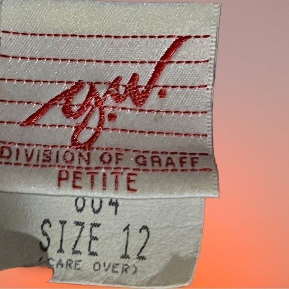 🔥 VINTAGE 70s G W Petite Fall Jacket Size 12 Petite Orange Purple Autumn - Picture 10 of 11